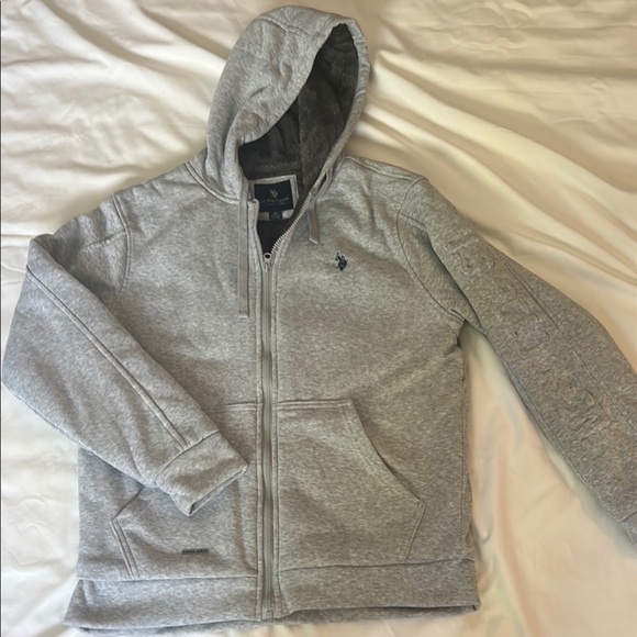 U.S. Polo Assn. Gray Sweatshirt Hoodie Casual Athleisure - Picture 1 of 7